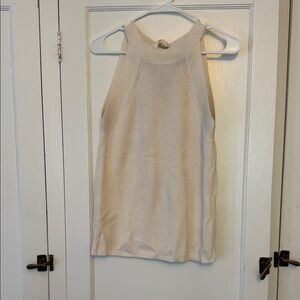Ann Taylor Factory Beige Ribbed Tank Top